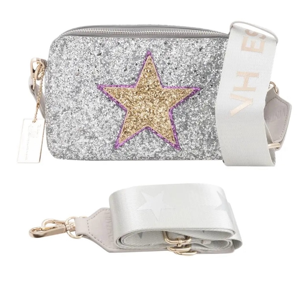 Vintage Havana Silver & Golden Crossbody Bag 2 Interchangeable Straps & dust bag